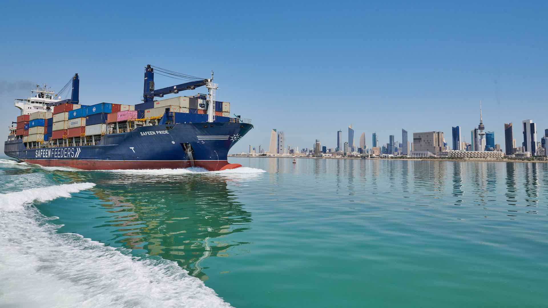 First vessel from Khalifa Port arrives at Shuwaikh Port in Kuwait
